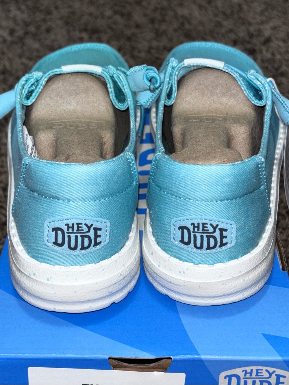Hey Dude Wendy Canvas Turquoise Size 5 Slip On Shoes New Women’s - Picture 3 of 8